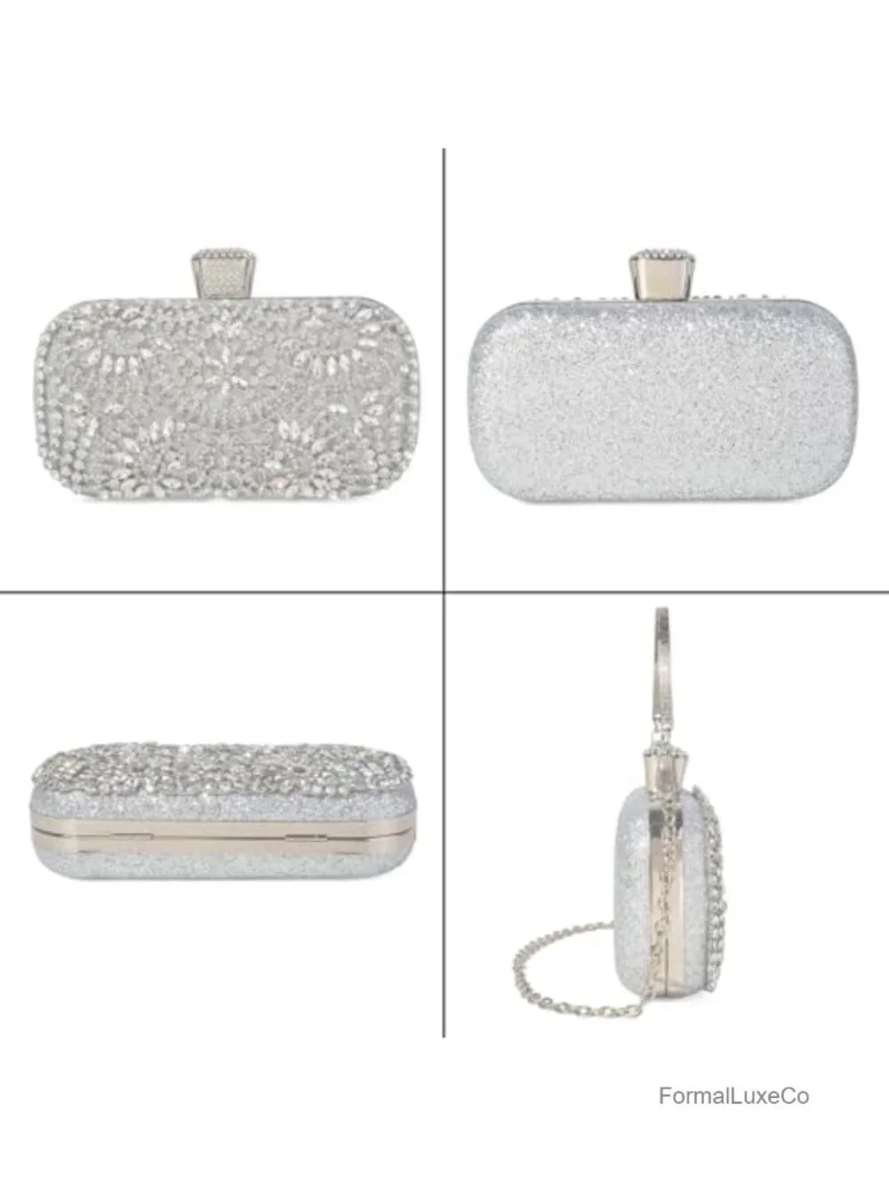 Sparkly Rhinestone Crystal Clutch Bag Glitter Sequin Evening Handbag Bridal